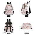 thumbnail image 2 of Quilted Backpack Fashion Backpack 10.23*5.11*12.59 Inch Women's Fashion Backpack Picnic Shopping Travel Out Sports backpack Pretty Pink Butterfly Seamless, 2 of 7