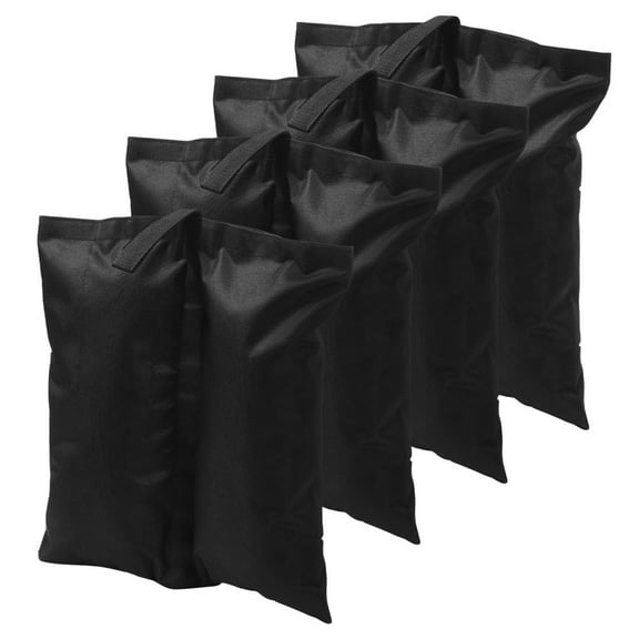 Worgeous 4-Pack Black Sandbags for Tent and Umbrella Weighted Base, Patio and Beach Fixed Sandbag Set