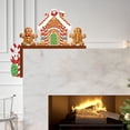 thumbnail image 4 of HUISZJ Christmas Decor Frame Gingerbread Man Toppers - 2 pcs Gingerbread Man Door Toppers - Wooden Christmas Ornaments for Xmas Party Decor, 4 of 10