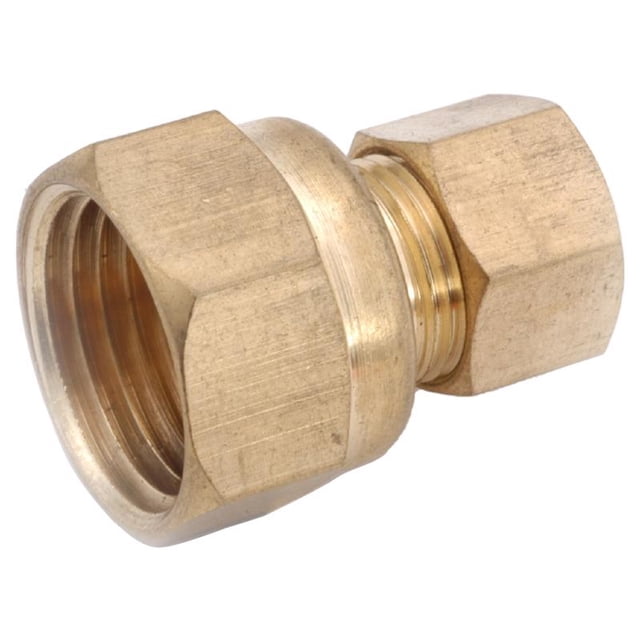 Adaptador Anderson Metals de 3/8 pulgadas Compresión femenina x 1/4 pulgadas Latón de compresión mac