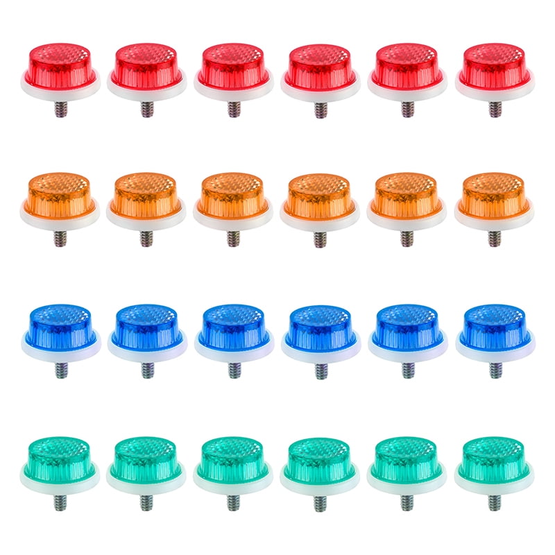 Sunlite Reflector Set, 1" with Bolt, Assorted Colors, Set of 24