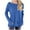 Blue, variant on Diufon Fall Tops for Women Round Neck Long Sleeve Blouses Casual Solid Color Tunics with Pockets