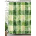 thumbnail image 2 of Shower Curtains Green Yellow Plaid Bath Curtain Spring Pastoral Waterproof Bathroom Shower Curtain Set with Hooks Decoration 72 x 84 Inches, 2 of 7