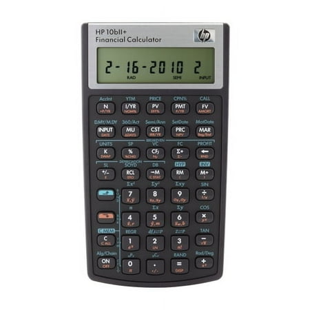HP 10bII+ Financial Calculator, 12-Digit LCD, Each