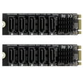 thumbnail image 1 of 2X M.2 NGFF B-Key SATA Change Tarjeta de Expansión de 5 Puertos Tarjeta de Expansión de 6Gbps Chipset JMB585, 1 of 6