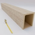 thumbnail image 6 of Ekena Millwork 7 1/2"W x 7 1/2"H x 192"L 3-Sided (U-Beam) Mena HeritageTimber Faux Wood Ceiling Beam, Vanilla Chai, 6 of 12