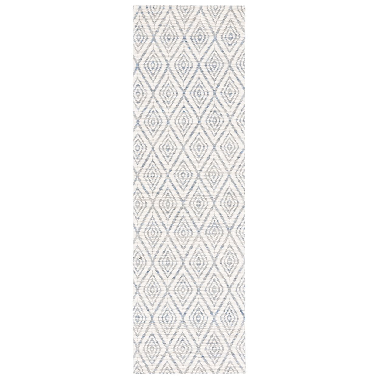 SAFAVIEH Marbella Winston Diamond Area Rug, Blue/Ivory, 8' x 10'