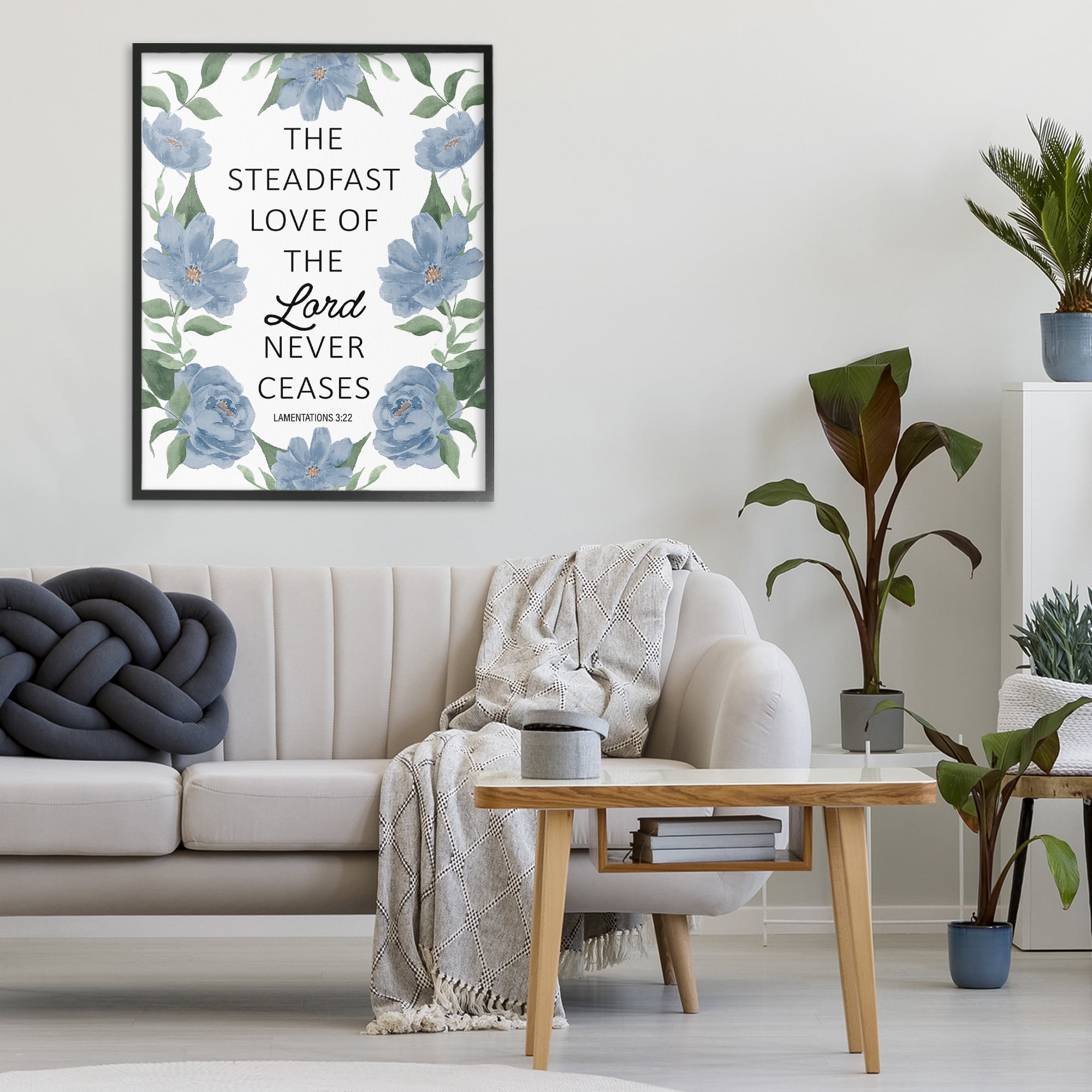 Stupell Industries Steadfast Love Of The Lord Black Framed Giclee Art, design by Lucille Price