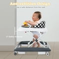 thumbnail image 6 of OLAKIDS  Foldable Baby Walker, 3 in 1 Toddler Walker Leaning-Seated Walk-Behind with Removable Music Tray, Adjustable Height, Washable Seat Cushion for Boys and Girls, 6 of 9