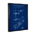thumbnail image 3 of Stupell Industries Vivid Aircraft Blueprint Patent Graphic Art Jet Black Floating Framed Canvas Print Wall Art, Design by Karl Hronek, 3 of 6
