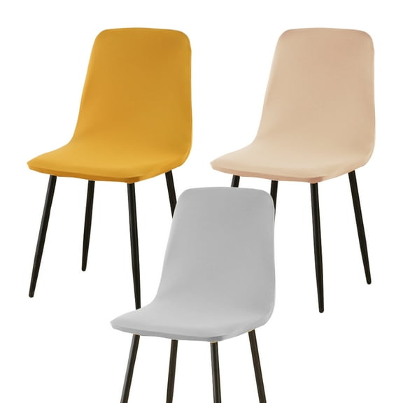 Pcapzz 4Pcs Shell Chair Cover Minimalist Dining Room Chair Covers Stretch Shell Chair Slipcovers Armless Chair Covers Mid Century Modern Dining Chair Covers for Kitchen Dining Living Room