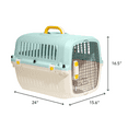 thumbnail image 3 of Oodles 24" Plastic Travel Pet Kennel, with Clip On Bowl, Blue, 3 of 12