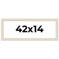 42x14 Frame White Real Wood Picture Frame Width 1.75 inches | Interior Frame Depth 0.5 inches |