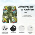 thumbnail image 5 of Lsque Mens Swim Trunks Surfing Dinosaur Pattern - Bathing Suit Compression Liner - Beach Swim Shorts Swimwear - (S-3XL) - Stretch Quick Dry -XX-Large, 5 of 9