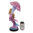 thumbnail image 6 of Large 17.25"H Mermaid Ariel With Pink Jellyfish Statue With Colorful LED Light, 6 of 9