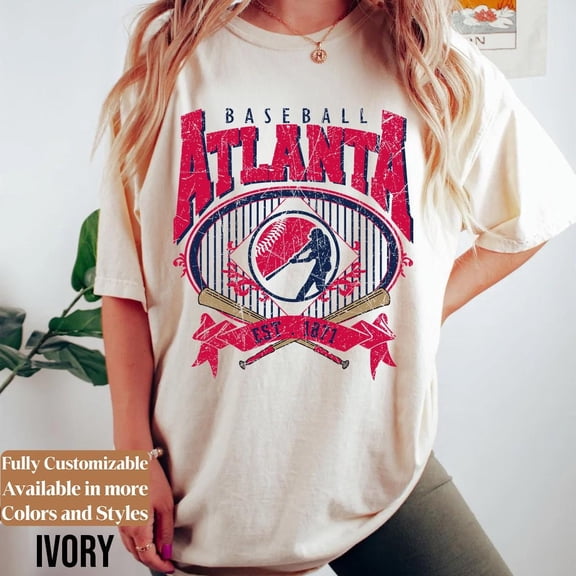 Atlanta Baseball T-Shirt, Vintage Retro Game Day Shirt, Baseball Fan Tee