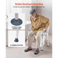 thumbnail image 5 of KFFKFF 4-in-1 Bedside Commode Chair, 500 lbs Capacity, Portable Toilet with Padded Seat and Backrest, Removable 5L Bucket, Adjustable Height Chair for Adults and Seniors, 5 of 9