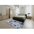 thumbnail image 4 of Ahgly Company Indoor Rectangle Abstract Light Steel Blue Abstract Area Rugs, 2' x 5', 4 of 6