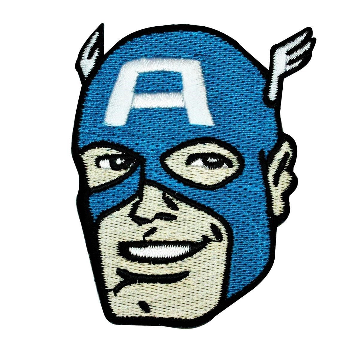 Marvel Comics Captain America Face Patch The Avengers Superhero Iron On  Applique 