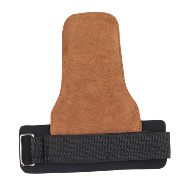 Guantes de levantamiento de pesas Sharpla Agarre de cuero con soporte para muñeca Marrón