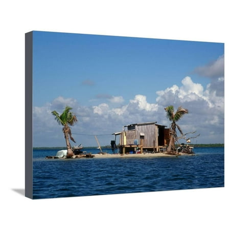 One Man Island off Placencia, Belize Stretched Canvas Print Wall Art By Yvette