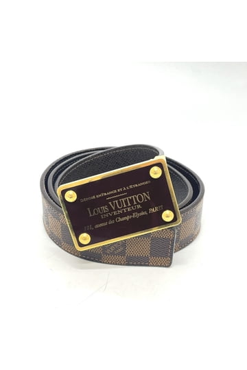 lv dress belt LOUIS VUITTON Script 30mm Garnet Sans Ligne Esthetique. Size 80 cm featuring silver and gold outlines for a contemporary twist. Shop Used Louis Vuitton Belts