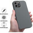 thumbnail image 2 of Compatible with iPhone 13 Pro Case,Liquid Silicone Slim Protective Shockproof Phone Case Cover with Anti-Scratch Microfiber Lining, 6.1 inch (Space Gray), 2 of 5