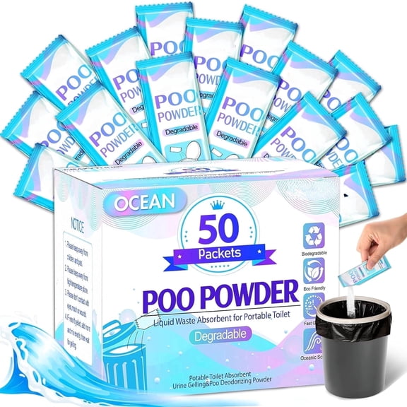 Primecook Shop Portable Toilet Gel & Poo Pee Powder for Outdoor Camping Hiking