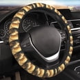 thumbnail image 5 of Xecao Golden Winged White Horse patten Stretch Elastic Steering Wheel Cover, fits all vehicles, 15-inch diameter, 5 of 6