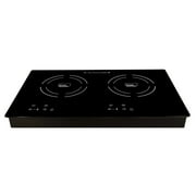 True Induction TI-2B Built-in UL858 Certified, 23-inch Dual Induction Cooktop 1750W Glass-Ceramic Top