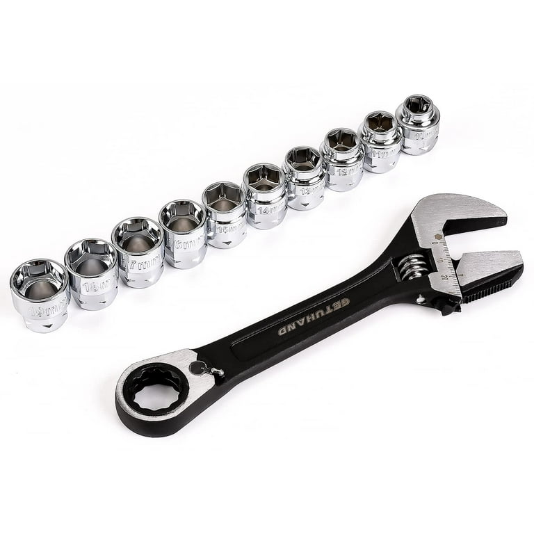 11Pc Drive Go Through Standard Mechanic Socket Set 3 8