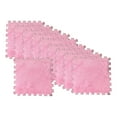 thumbnail image 4 of 10 piezas de rompecabezas de peluche de espuma para el suelo, alfombrilla antideslizante y cómoda para juegos de niños, alfombrilla peluda Durazno, 4 of 9