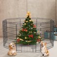 thumbnail image 7 of ZephyPaws Dog Playpen, Foldable Exercise Pen Puppy Playpen with 8 Panels 30 inch Outdoor Dog Fence Pen Indoor Metal Playpen for Medium Dogs with Door, 7 of 7