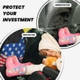 thumbnail image 4 of Naloa Shark With USA Flag 2Pcs Anti-Kick Back Seat Cover Kick Mat, Car Seat Protector with 3 Storage Pockets, 4 of 8