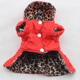 thumbnail image 4 of Pretty Comy Cute Pet Dogs Leopard Dress Tops Puppy Cotton Hoodie Clothes XS-XL Costumes M13, 4 of 6