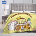 thumbnail image 3 of Sanrio-Manta de pompurin Kawaii para niños, cobertor para cama, sofá, aire acondicionado, ropa de cama, 3 of 4