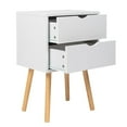 thumbnail image 3 of Tcbosik Modern Bedside Table with 2 Drawers, Compact Nightstand End Table for Small Space, 15.75"L x 11.81"W x 23.62"H, White, 1 Pack, 3 of 8