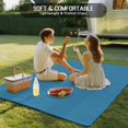 thumbnail image 5 of Fsddascl Blue Outdoor Rug for Patio/Deck/Porch, Non-Slip Large Area Rug 5 x 8 Ft, Modern Pure Wave Ride Indoor Outdoor Rugs Washable Area Rugs, Reversible Camping Rug Carpet Runner, 5 of 5