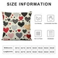 thumbnail image 5 of Nawypu  Valentine's Day Black Heart Throw Pillow Cover,Anniversary Wedding Cushion Case Decoration for Sofa Couch, 5 of 5
