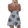 thumbnail image 3 of Generic Women’s Off Shoulder Romper Floral Printed Strapless High-Waist Jumpsuit Tube Short Jumpsuit With Pockets, 3 of 7