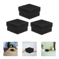 thumbnail image 3 of 24 cajas de joyería negras cuadradas de cartón para regalo, pequeñas cajas para collares, colgantes, anillos y pendientes, con revestimiento de espuma para bodas, cumpleaños y aniversarios., 3 of 5