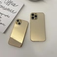thumbnail image 4 of Mirror Case for iPhone 15 , Mirror for Girls Women Makeup, Cute Glossy Hard Mirror Back+Clear Soft TPU Bumper Slim Fit Anti-drop Shockproof Protective Case for iPhone 15,Gold, 4 of 6