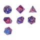 thumbnail image 3 of Juego de 4 dados poliédricos de plástico, cubos de dados poliédricos de aprendizaje con números dorados transparentes para juegos de mesa de enseñanza de matemáticas, color morado, 3 of 14