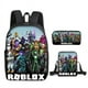 thumbnail image 1 of Mochila De Doble Capa Mochila Escolar Para Estudiantes Con Estampado De Bricolaje Mochila De Tres Piezas De Estilo Lindo De Dibujos Animados, 1 of 1