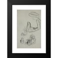 thumbnail image 2 of Edwin Austin Abbey 13x18 Black Modern Framed Museum Art Print Titled - Sketch of Hand Clasping a Cane, 2 of 5