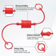 thumbnail image 5 of Uxcell 4 Set 3/4 ISO-B Hydraulic Hose Male Dust Cap & Female Plug Cover, Red, 5 of 7