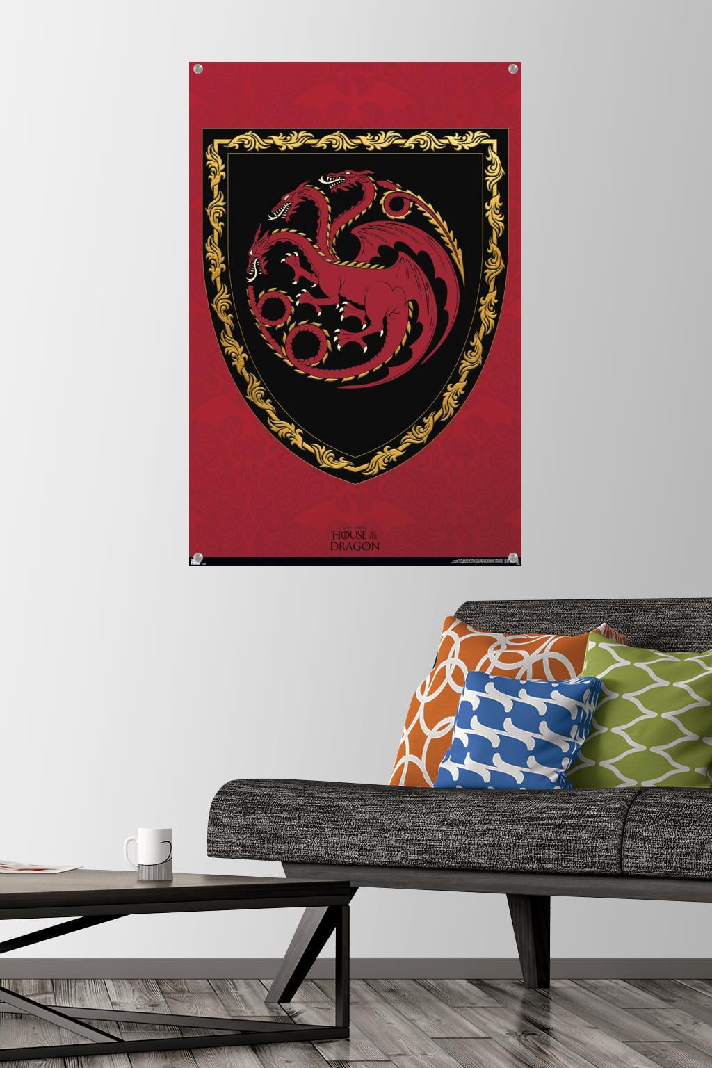 House of the Dragon - Shield Wall Poster with Pushpins, 22.375" x 34"