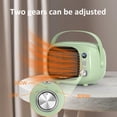 thumbnail image 4 of Space Heater, Fast Heating Desk Heater with Temperature Control, 800W/500W Safe and Quiet Ceramic Heating Fan for Home Bedroom Office Desk Indoor Use(Green), 4 of 7