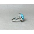 thumbnail image 3 of Heaven Crafts Blue Turquoise Ring Birthstone Statement Ring 925 Sterling Silver Bohemian Jewelry, 3 of 6