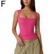 thumbnail image 1 of Camiseta básica ajustada de doble capa sin mangas con cuello cuadrado para mujer de Amazon (2025), 1 of 2